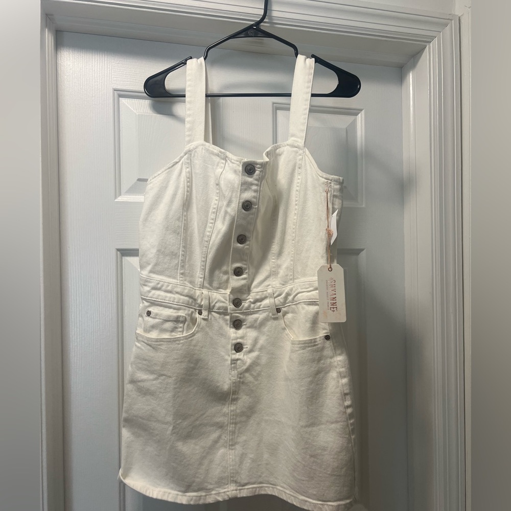 White denim dress